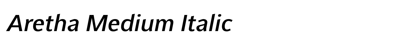 Aretha Medium Italic